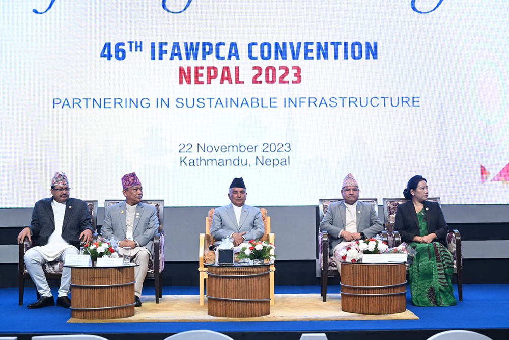 46th IFAWPCA Convention Nepal 2023: Prez Paudel emphasizes role of construction entrepreneurs in economy